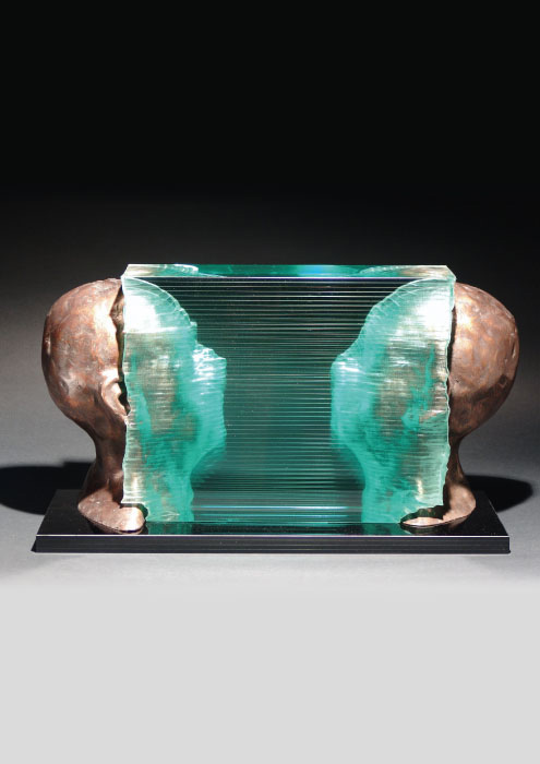 Meditation bronze, glass